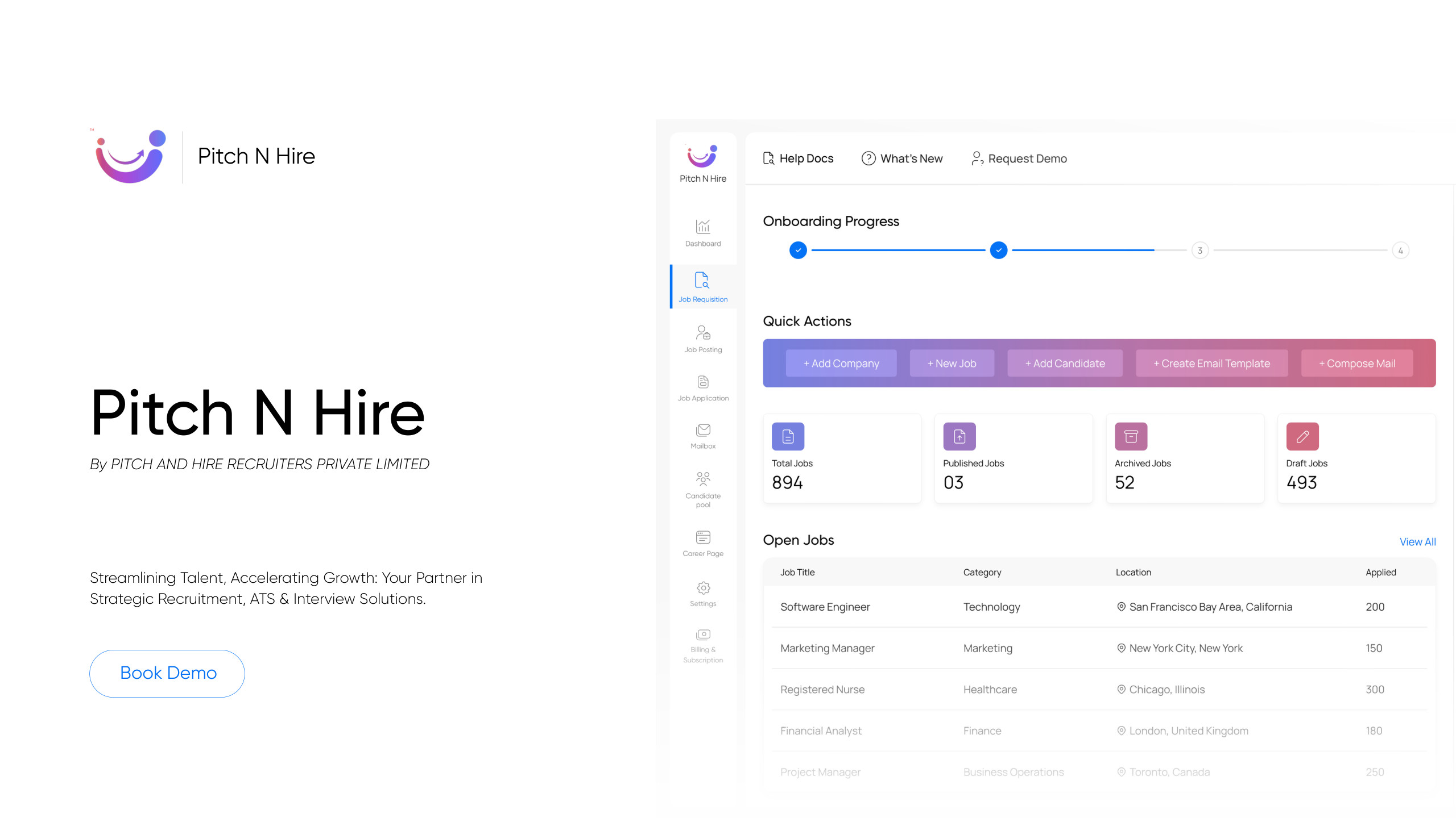 Pitch N Hire — Client Brochure — slide 1