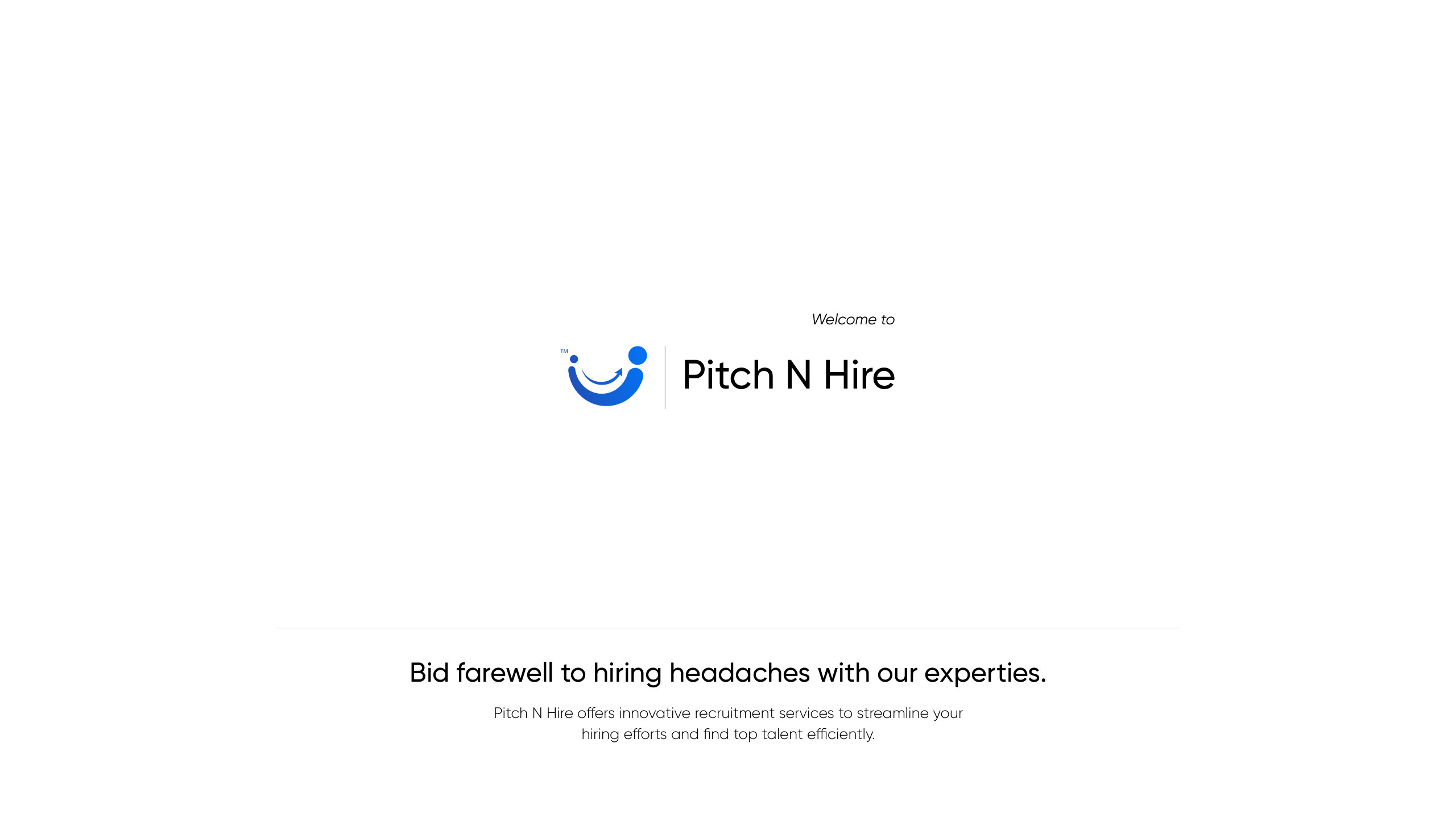 Pitch N Hire — Services Brochure — slide 1