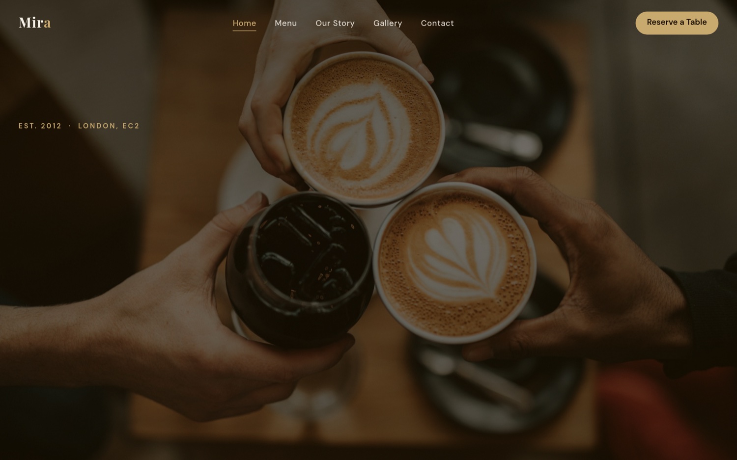Premium Café Website Template