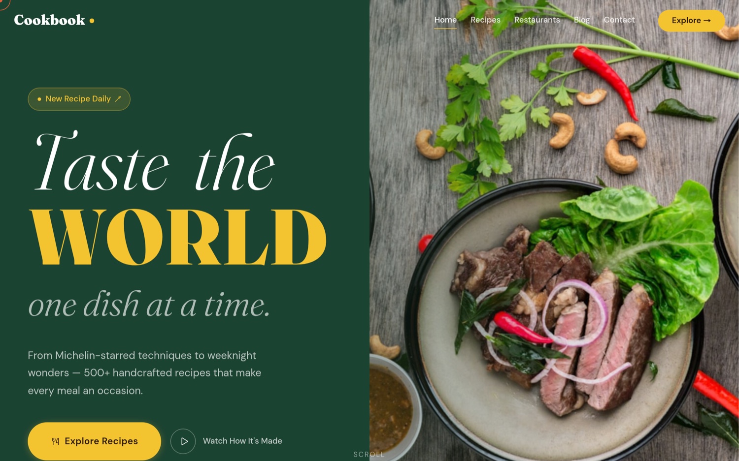 Premium Food & Recipe Website Template